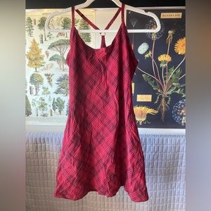 exercise dress 2.0 red plaid